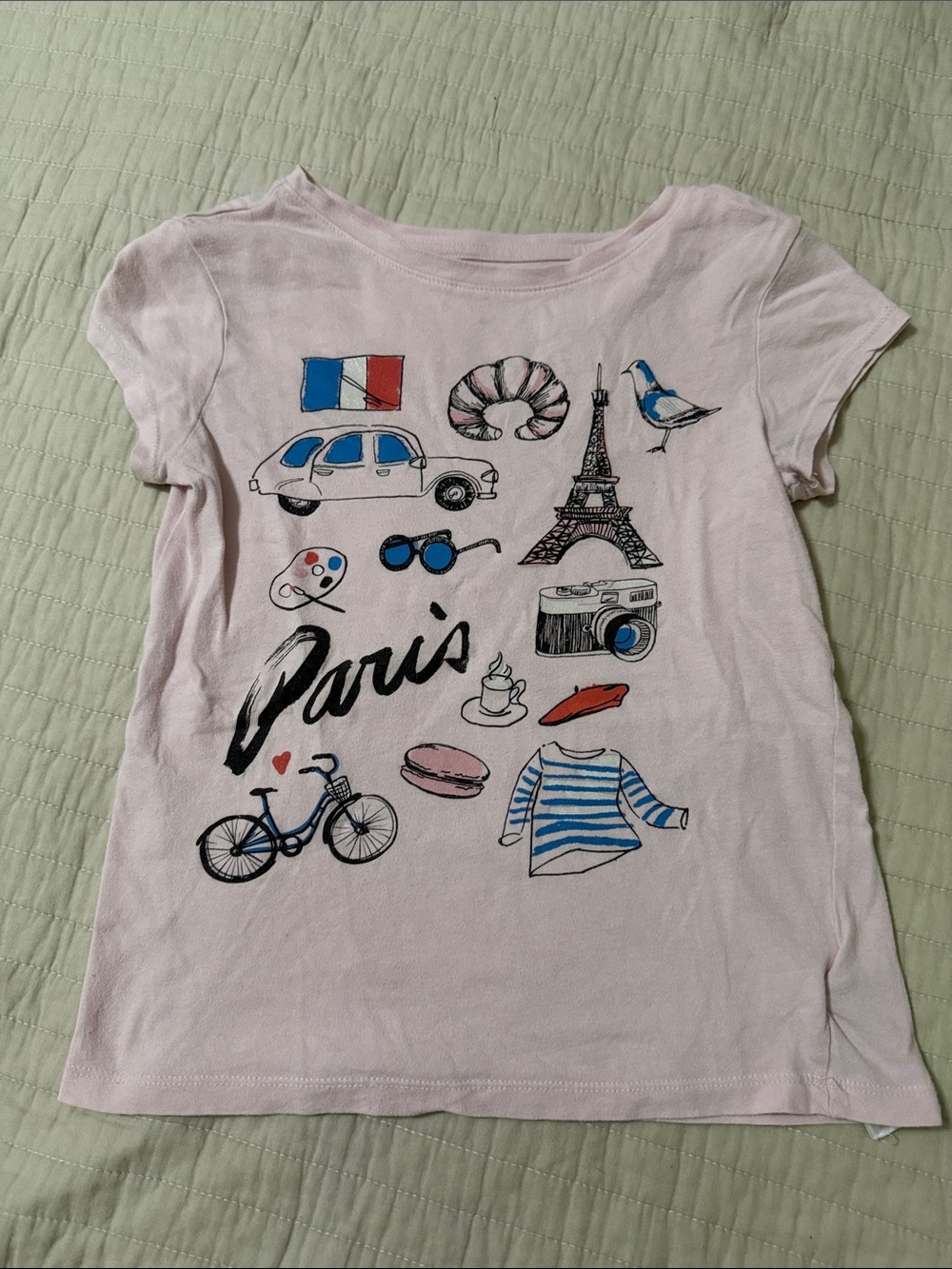 GAP Pink Paris Graphic Tee -  size medium 8